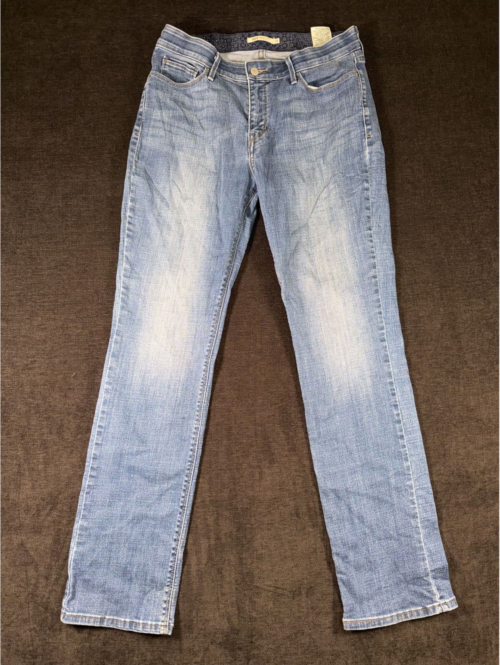 Levi's 525 Perfect Waist Straight Jeans Size 12 Light Blue